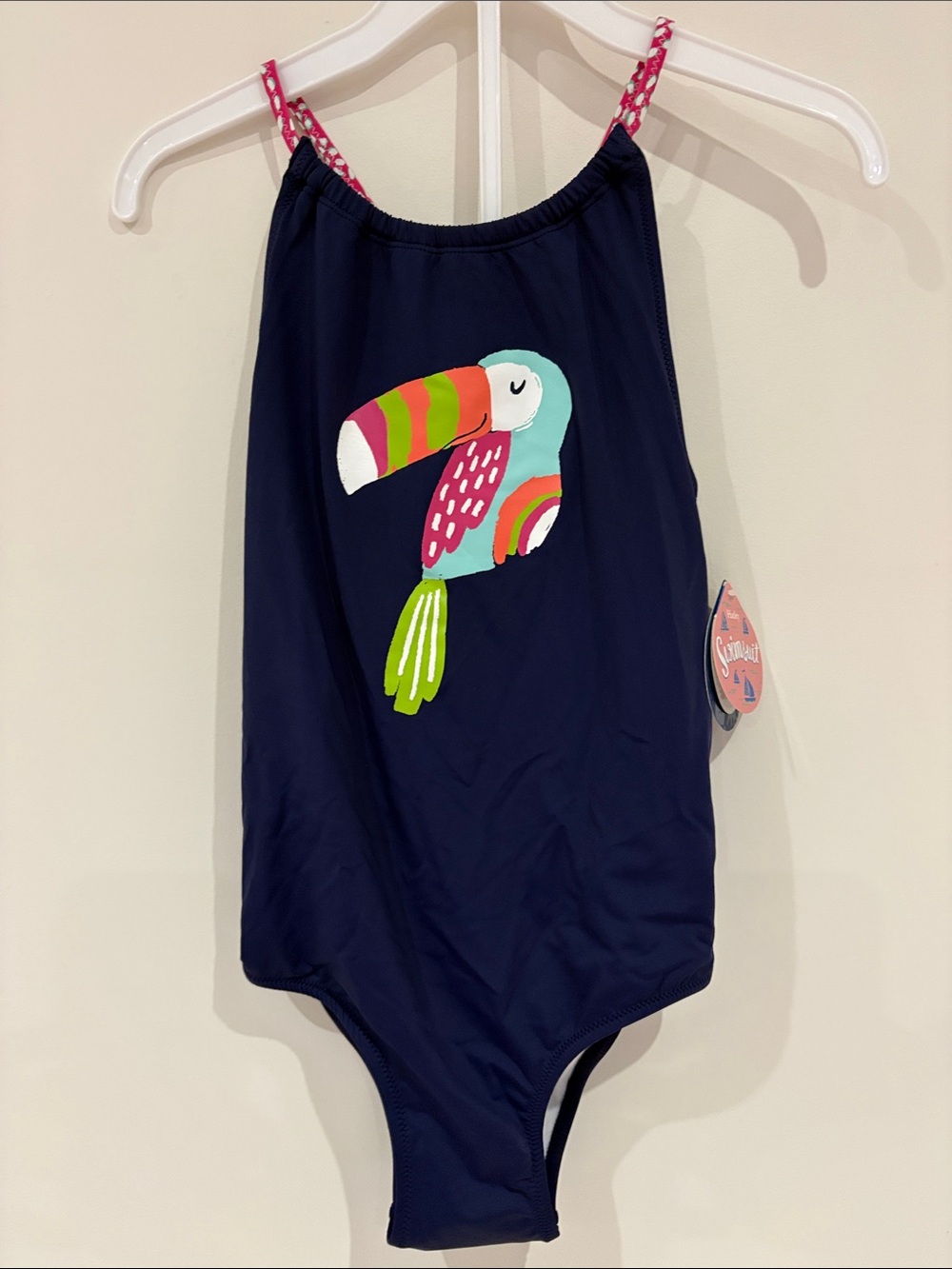 Hatley Navy One-Piece Swimsuit with Colorful Toucan